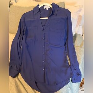 Express Navy Button-Down Shirt